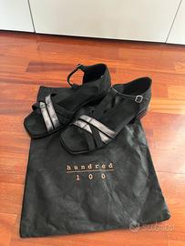 Sandali neri in nabuk