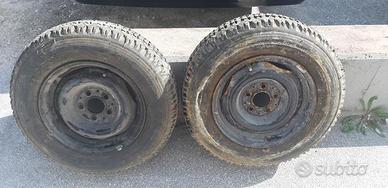2 cerchi in ferro da 5,5 X 14 Mercedes w123