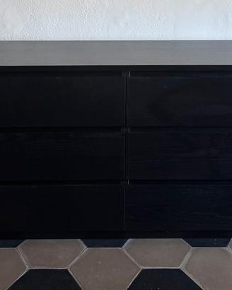 Cassettiera nera MALM