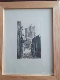 Quadretti di stampe di incisioni di Parigi