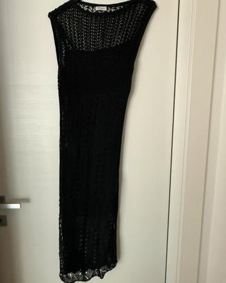 Abito midi MAX&Co in maglia leggera traforata nero