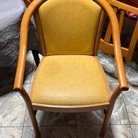 Sedie in legno - imbottitura ecopelle e braccioli