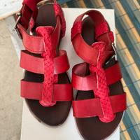 Sandali pelle rosso 38