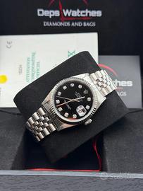 Rolex Datejust 16234 nero/brillanti GARANZIA 1998