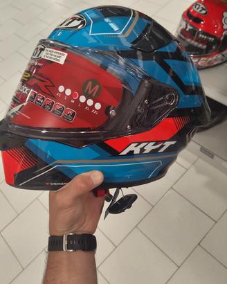 Casco integrale Kyt R2R Parsec nero blu rosso