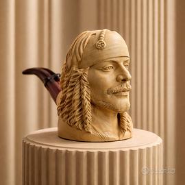 Pipa in Schiuma di Mare  Intaglio Artigianale 