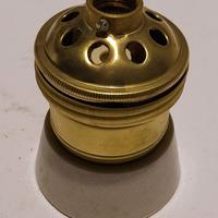 PORTALAMPADE IN CERAMICA E OTTONE ANNI 60