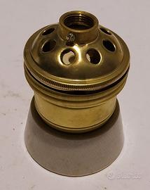 PORTALAMPADE IN CERAMICA E OTTONE ANNI 60