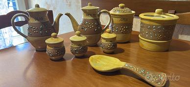 Set cucina in terracotta più lampadari+ orologio
