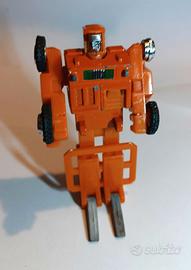 Tonka GoBots Spoons Vintage Figure Orange Forklift