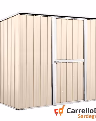 Casetta box giardino Acciaio 260x185cm avorio
