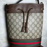 Borsa a secchiello/con motivo a righe Gucci Ophidi
