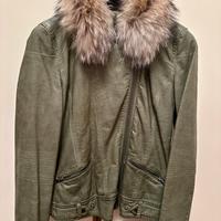 Giubbetto ecopelle verde taglia S