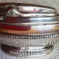 Accendino Ronson da tavolo in argento funzionante