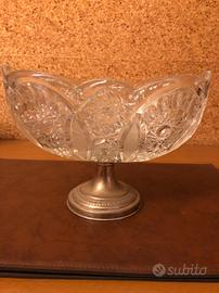 Alzata portafrutta in cristallo