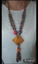 Collana donna multicolore 