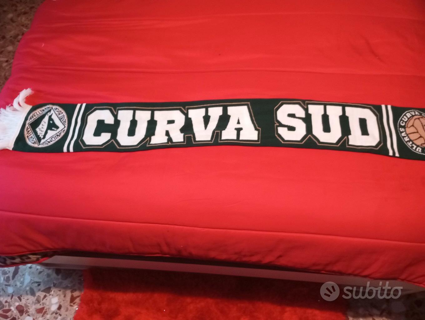 Sciarpa Curva Sud 130 Cm X 19 Cm, Stampata Su Entrambi I Lati, In Polycotton, Con Frange Nere, Made In Italy - 2