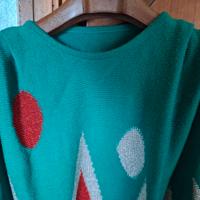 Elegante maglione donna lana paillettes da sera