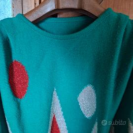 Elegante maglione donna lana paillettes da sera