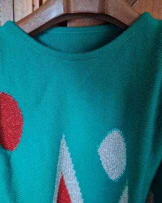 Elegante maglione donna lana paillettes da sera