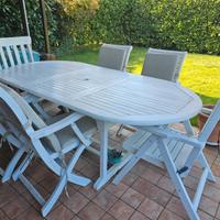 Set tavolo e sedie da giardino