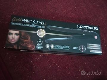 DICTROLUX - Piastra per capelli senza fili portatile Gold Nano