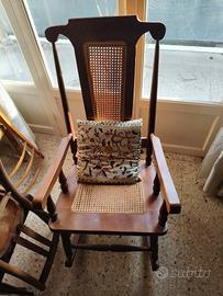 sedia a dondolo legno 