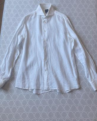 Camicia Adriano Sassi 100% Lino Bianca - Slim Fit