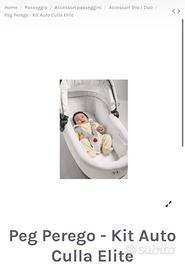 Kit auto culla elite peg perego sicurezza navicell