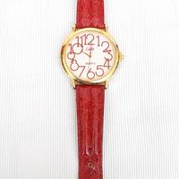 Orologio al  quarzo in  ottone , bianco e  rosso