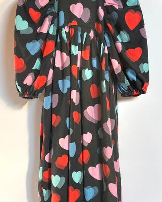 Vestito Stella McCartney 8 anni nero con cuori col
