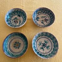 Quattro scodelle in ceramica di Caltagirone