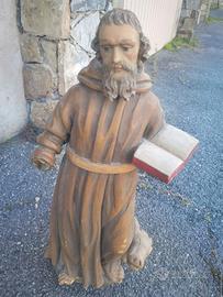 Statua legno san Antonio abate 