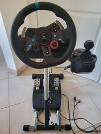 Volante G29 con pedaliera, cambio e supporto