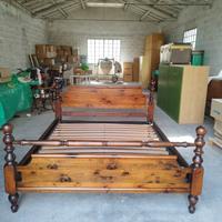 letto matrimoniale in legno massello 