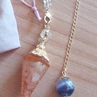 kit pendolo in quarzo rosa 