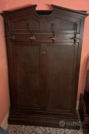 appendiabiti antico in legno massello