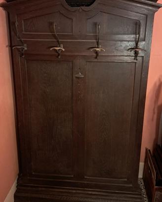 appendiabiti antico in legno massello