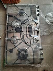 Fornello a gas 5 fuochi con pesciera