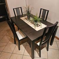 tavolo ikea allungabile con 4 sedie