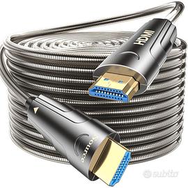 Cavo HDMI Fibra Ottica 8K 30m Armato Acciaio 2.1