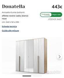 LAVATRICE + LETTO A CASTELLO + ARMADIO