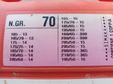 Catene da neve Alfa Romeo 156 nuove gruppo 70