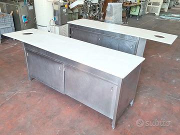 2 TAVOLI ARMADIATI PIANO IN TEFLON USATI