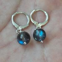 Orecchini in argento e Labradorite naturale 