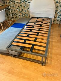 Struttura letto singolo più estraibile con materas