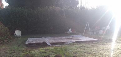 Pedana veranda 7x3 m – base PVC e assi resistenti