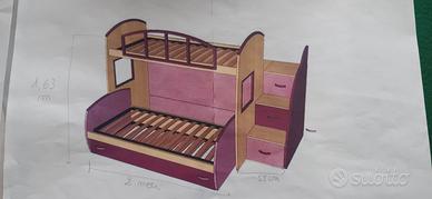 LETTO A CASTELLO BAMBINI MARCA GIESSEGI