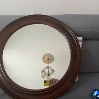 Specchio ovale cornice in legno