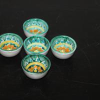 Set di 5 ciotoline artigianali ceramica vietrese
